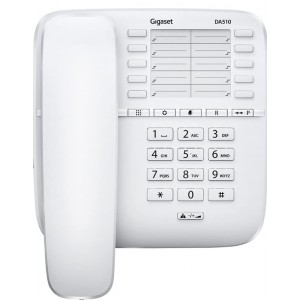 Дротовий аналоговий телефон GIGASET DA510 white (S30054-S6530-B102)