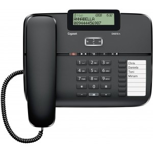 Дротовий аналоговий телефон (з автовідповідачем) GIGASET DA810A чорний